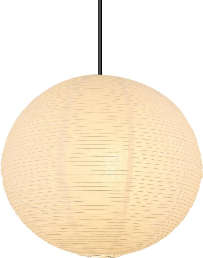 White Round Paper Lantern Lampshade, 12"x12'' Small Paper Lanterns Pendant Light Shade, Chinese Foldable Design for Living Room, Bedroom, Ceiling Lampshade Party Decor