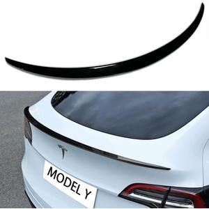 BestEvMod for Tesla Model Y Rear Spoiler Wings ABS for 2020-2024 Tesla Model Y Trunk Lip Tail Wing Rear Trunk Lid (OEM Spoiler, Glossy Black)