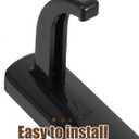 Angoily Headphone Stand Hanger for Monitor Desk Mount Adhesive Headset Holder Organizer for Over-Ear Gaming Headphones Compact 3.14X2.36X1.18 Inch Black Plastic Includes 5 Pieces
