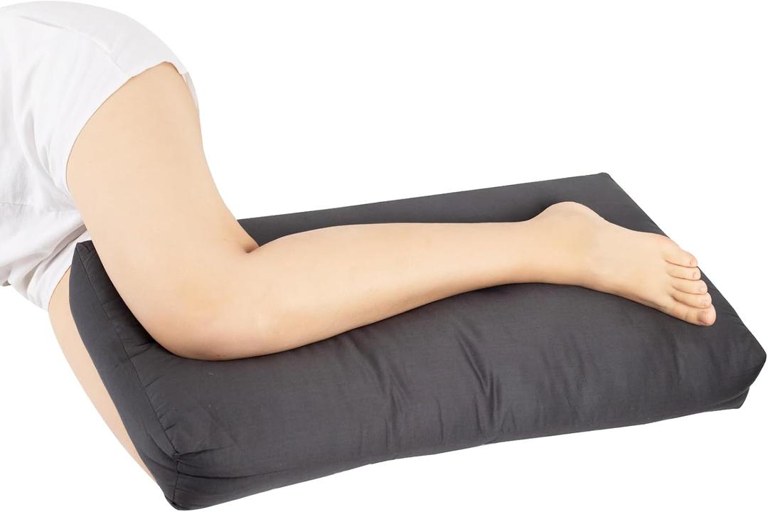 MINUPWELL Knee Pillow for Side Sleepers, 6" Leg Pillow for Side Sleeping, 100% Cotton Fabric Pillow for Between Knees While Sleeping - High Support Alternative for Relieving Leg, Back, and Knee Pain