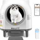 Automatic Cat Litter Box 90L, Self-Cleaning Litter Box - WiFi/Smart APP Control, Night Mode, Anti-Pinch Safety System for Multiple Cats, Includes Premium Mat & Waste Bags