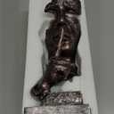 Silence is Gold Thinker Statue - 13.5 Inches Modern Abstract Sculpture Art, Minimalist Desk Decor for Office & Home, Creative Gift for Study/Bedroom Modern Abstract Sculpture Art for Desk Decor (Coppery)