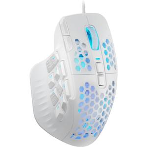 SOLAKAKA SM809 Gaming Mouse for MMO, 24000 DPI, 16 Programmable, RGB PC Gaming Mice, White, Wired