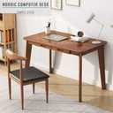 IOTXY Solid Wood Writing Desk - Home Office Workbench Desk with Drawer, Laptop Computer Work Study Table 100CM