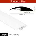 MECCANIXITY Floor Transition Strip Self Adhesive, 2m/6.6ft Laminate Door Transition Strips Carpet Edging Strip for Carpet Doorways Joining Floor Gaps Fit for 10mm Height, White