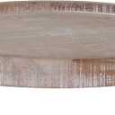 MAONAME Decorative Round Wood Riser for Display, Farmhouse Pedestal Stand for Kitchen Counter, Natural Wooden Risers Tray for Home Decor, Pedestal Tray for Living Room Decor