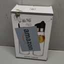 J&M DESIGN 2-Pack 28 OZ Glass Pitcher With Lid Water Carafe Easy Twist Stainless Steel & Plastic Lid w/Removeable Strainer Juice Beverage Iced Tea Ice Coffee Milk Dishwasher Safe Container Bottle Jar