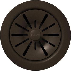 Elkay Quartz Perfect Drain 3-1/2" Polymer Disposer Flange with Removable Basket Strainer and Rubber Stopper Mocha