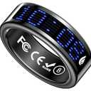 Yihou Smart Ring with Display Heart Rate Monitor Sleep Tracking Step Counter Call Number Display Multi-Sport Modes Gesture Control IP68 Waterproof Fitness Ring Health Tracking Ring for Men Women