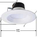 HALO LT56 Integrated LED Recessed Ceiling Light Retrofit Trim, 3000K, White, 5 in. and 6 in.