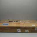 BONLICHT Rectangle 5 Lights Black Modern Dining Room Lighting Fixtures Hanging Over Table, Industrial Brushed Brass Chandeliers Farmhouse Kitchen Island Linear Pendant Light Ceiling with Clear Glass