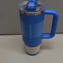 STANLEY Quencher ProTour Flip Straw Tumbler with Leakproof Lid | Built-In Straw & Handle | Cupholder Compatible for Travel | Insulated Stainless Steel Cup | BPA-Free (30 Ounces, Azure Fade)