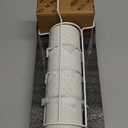 LE TAUCI Stackable Cappuccino Cups 8 oz with Saucers and Stand, Ceramic Large Latte Cup for Au Lait, Cafe, Mocha,Tea, Dishwasher Oven Safe - Set of 4, Arctic white