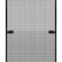 Hanging Screen Door - Fits Door Size 34" x 82" (Curtain Size 36'' x 83''), Sturdy Fiberglass Door Curtain Has Tension Rod&Hook&Loop Two Ways of Use, Heavy Duty Durable Door Screen