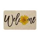 Artoid Mode Sunflower Welcome Spring Doormat, Home Summer Decor Low-Profile Switch Rug Door Mat Floor Mat for Indoor Outdoor 17x29 Inch