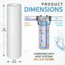 Ronaqua 1 Micron Sediment Water Filter Cartridge 10"x2.5", NSF Certified, 4-Layer Filtration for any 10-inch RO Units & Whole House Systems, Compatible with Culligan P5, AP110, WHKF-GD05, 4 Pack