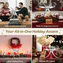 Large Silver Bow Christmas Tree Topper,9.4 Inch Metal Tree Topper,Silver Bow Christmas Decorations for Xmas Home Decor Holiday Party Indoor Outdoor Shop Office