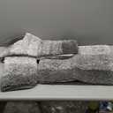 OLANLY Bathroom Rugs Sets 3 Piece, Soft Absorbent Microfiber Bath Mats and U-Shaped Contour Toilet Rug, Machine Wash Dry, Plush Shaggy Bath Mat Set for Bathroom (30"x20"+24"x16"+24"x20", Grey)