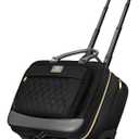 MATEIN Personal Item Rolling Briefcase with Large Wheels, Airline Approved Rolling Laptop Bag Women Men Roller Computer Bag 17.3 Inch, 18x14x8 Anti Theft Underseat Carry On Luggage for Travel Work
