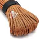 Survival Paracord Parachute Fire Cord Survival Ropes Red Tinder Cord PE Fishing Line Cotton Thread 7 Strands Outdoor 20, 25, 100 Feet