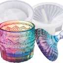 Resin Jar Mold with Lid Silicone Box Mold for Epoxy Resin Casting DIY Storage Bottle Jewelry Trinket Container Candle Holder Flower Pot Resin Crafts Kits Home Decor Gift (Drop-Shaped)