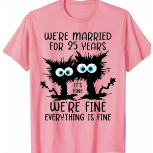 25th Wedding Anniversary T-Shirt - Large