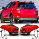 Outer Tail Lights Assembly with Harnesses for 2016-2018 Toyota Rav4 LH & RH