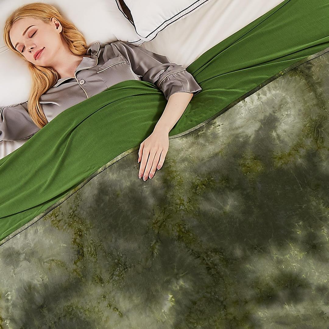 Topcee Cooling Blankets for Hot Sleepers,Arc-Chill Q-Max >0.5 Cool Fiber,100% Oeko-Tex Certified,Twin Size Lightweight Summer Cool Blanket for Travel/Outdoor Ultra Cold Breathable,60''x80'' (Green Watercolor) Topcee Cooling Blankets for Hot Sleepers,Arc-Chill Q-Max >0.5 Cool Fiber,100% Oeko-Tex Certified,Twin Size Lightweight Summer Cool Blanket for Travel/Outdoor Ultra Cold Breathable,60''x80'' (Green Watercolor)