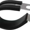 1.25" Cable Clamp Stainless Steel Rubber Cushioned Insulated Metal Clamp, Tube Holder for Tube, Pipe or Wire Cord Installation (12 Pack)