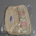 Lunch Bag for Women Insulated For Men PU leather Small Office Work lunch with Chenille Letters Leakproof Freezable Cooler Reusable Portable Box (White)