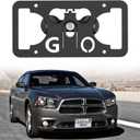Heavy Duty Front License Plate Bracket Compatible with Dodge Challenger/Charger/Durango/Grand Cherokee, Anti-Theft No Drill Front Grille License Plate Holder Replacement Frames Accessories