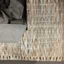 YAHUAN Stair Basket with Handles, Woven Water Hyacinth Stair Baskets for Carpeted Stairs, Stair Storage Basket Staircase Basket for Wooden Stairs (Water Hyacinth)