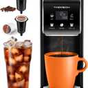 Coffee Maker Hot & Iced With Bold Setting,Single Serve Coffee Maker For K Cup And Grounds,52 Oz Removable Water Tank,6-14 Oz Brew Sizes,One Cup Kcup Coffee Machine With Reusable Filter, White