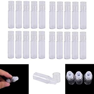 20Pcs Mini Clear 3ml Loose Powder Container Plastic Bottle Empty Cosmetic Sifter Loose Powder Jars Container Refillable Bottle