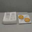 20 oz Ribbed Glass Tumblers with Bamboo Lids and Straws, 2 Pcs Wide Mouth Thickened Vintage Glass Cup for Boba, Iced Coffee, Juice