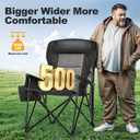 Oversized Camping Chairs High Back Heavy Duty Lawn Chair 500LBS, Twin Pack