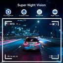 4 Camera System,10" AHD Mirror Rear View Dash Cam, Touch Screen Dash Cam with 128GB Card/Reverse line/WiFi/APP/1080P Night Vision for Car,Pickup,Truck,RV,Bus,SUV,MPV