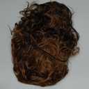 Flufymooz 100 Pure Protein Ponytail Extension, 18 Inch Curly Claw Clip Ponytail Hair Extensions Natural Soft pony tail hairpiece for women-Dark Almond Brown with Copper