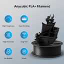 ANYCUBIC PLA+ 3D Printer Filament Bundle, PLA Plus 1.75mm Dimensional Accuracy +/- 0.02mm, Fit Most FDM 3D Printers, 1KG Reusable Spool, 2KG White+Black