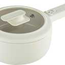 CERAMAX PRO Electric Hot Pot with Lid & Steamer, 2L Non Toxic Ceramic Cooker Skillet for Ramen, Eggs, Pasta for Dorms, Camping, RVs, Work, Adjustable Temp. - New Improved 2025 Model