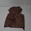 PRETTYGARDEN Women's Short Formal Satin Dress Summer Sleeveless Mock Neck Tie Waist Cocktail Party Dresses (Dark Brown)