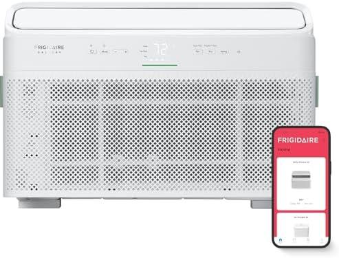 Frigidaire Gallery 12,000 BTU Smart Inverter Window Air Conditioner with Wi-Fi, Energy Star Most Efficient Certification & Indoor Air Quality Monitoring, Cools Up to 450 Sq. Ft., Ultra Quiet, White