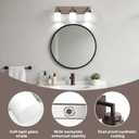 Bathroom Light Fixtures, Oil Rubbed Bronze Bathroom Lighting Fixtures Over Mirror, Modern Vanity Light with White Glass Shade, Restroom Lighting Fixtures, 3-Light 22-inch