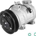 AC Compressor and A/C Clutch Fits for Honda Pilot 3.5 3.5L 2009-2015, Odyssey 2008-2017, Ridgeline 3.5L 2009-2014, Fits for Acura MDX 3.7L 2007-2013, ZDX 3.7L 2010-2013, CO 10840C, without Manifold