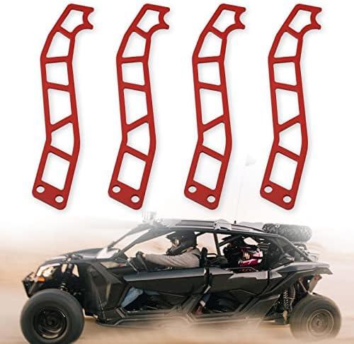 SKYJDM 4PCS Door Latch Handles Compatible with 2017-2022 Can-AM Maverick X3 X RS DS Turbo R Max 2 & 4 Door Models, (Red)