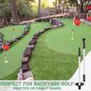 Golf Flagstick, Practice Putting Green Flag Stick for Yard, Pole Pin Flagpole Portable Mini Golf Flag Sticks 2 Section Design for Backyard 3Pcs & 1Pc
