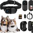 Cat Camera Collar with Video Recording,with 16G SD Card 1080p HD Mini Action Sport Cam,All Activities Pet Camera Stuff,Outdoor/Inoor Wireless Birthday Gift Black