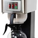12-Cup Commercial Coffee Maker Stainless Steel - Double Coffee Machine for Office, Restaurant, Industrial Use - High Capacity Office Coffee Maker - TQS Cafe