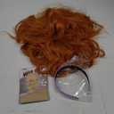 Orange Red wig for women side bangs with side bangs ginger long wavy curly 24inches Heat Resistant halloween orange red cosplay costume wig for girl and women (no head piece including)