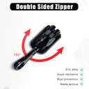 Zipper Replacement Kit Universal Double-Sided Zipper Slider Repair Kit 9 Pack 3 Different Size Black Zippers Fix Repair Kit for Jackets, Backpack, Coats, Tents, Luggage, Bags